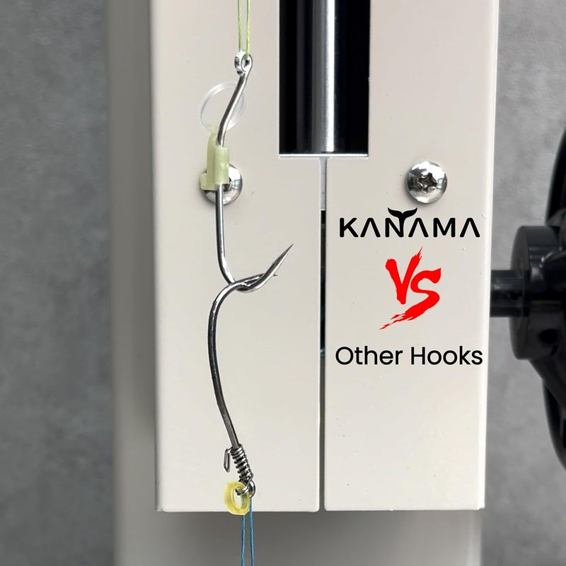 kanama Luminous Live Shrimp Hooks - High Carbon Steel Fishing Hooks Saltwater Corrosion Resistant Barbed Strong Hooks Freshwater Shrimp Walker, Ideal for Bass, Groupers, Pike, Catfish & More - Image 4